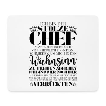 Stolze Chef dieses Teams - Lustiger Büro Spruch - Mousepad (Querformat) - Weiß - Vorne