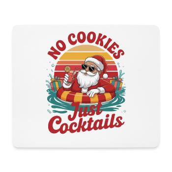 Pas de biscuits Seulement des cocktails du Père Noël avec - Tapis de souris (format paysage) - blanc - Devant