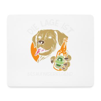 The location is drunken dog - Mouse Pad (horizontal) - white - Front