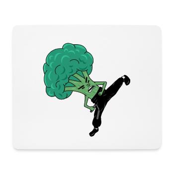 Funny Broccoli Broco Lee Parody Veggie Martial Art - Mouse Pad (horizontal) - white - Front