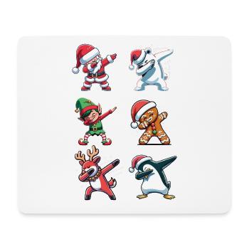 Dabbing Weihnachts Figuren Dab Weihnachten - Mousepad (Querformat) - Weiß - Vorne