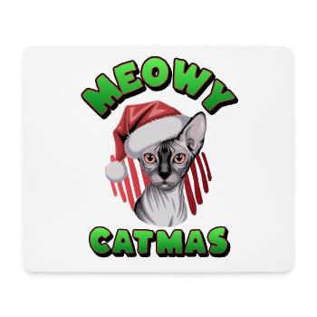 Weihnachts-Sphynx-Katzen-Weihnachtsmann - Mousepad (Querformat) - Weiß - Vorne