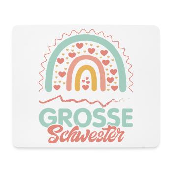 Einzelkind Grosse Schwester Rainbow Geburt - Mousepad (Querformat) - Weiß - Vorne