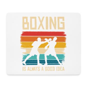 Pouvoir arc-en-ciel de la boxe - Tapis de souris (format paysage) - blanc - Devant