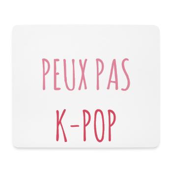 Ich kann nicht, ich habe K-Pop - koreanische Korea-Musik - Mousepad (Querformat) - Weiß - Vorne