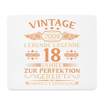 18th Birthday Vintage 2008 Year - Mouse Pad (horizontal) - white - Front