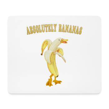 Absolutely Bananas Funny Goose Banana Design - Mousepad (Querformat) - Weiß - Vorne
