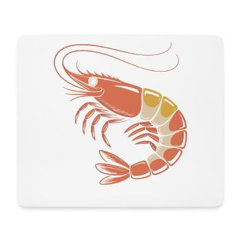 Red Shrimp Cartoon - Mouse Pad (horizontal) - white - Front