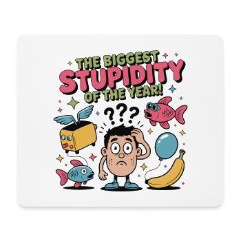 La plus grande stupidité de l’année - Tapis de souris (format paysage) - blanc - Devant