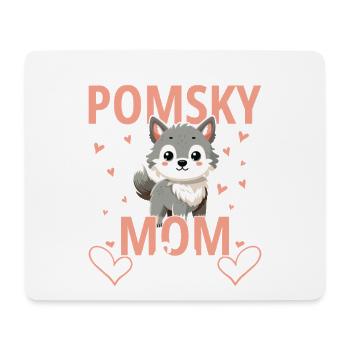 Pomsky-Besitzer Kuscheltier-Hundebett belohnt Pomsky - Mousepad (Querformat) - Weiß - Vorne