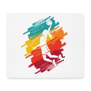 Basketball Player Colorful Women Basketball Girl - Mouse Pad (horizontal) - white - Front