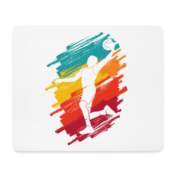 Joueurs de basket Joueurs de basketball hauts en couleur Basketball - Tapis de souris (format paysage) - blanc - Devant