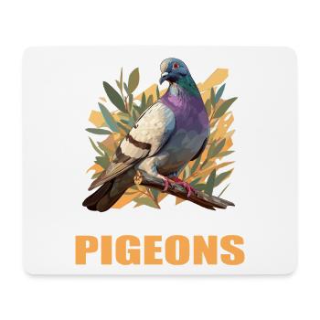 Tauben Taube - Mousepad (Querformat) - Weiß - Vorne