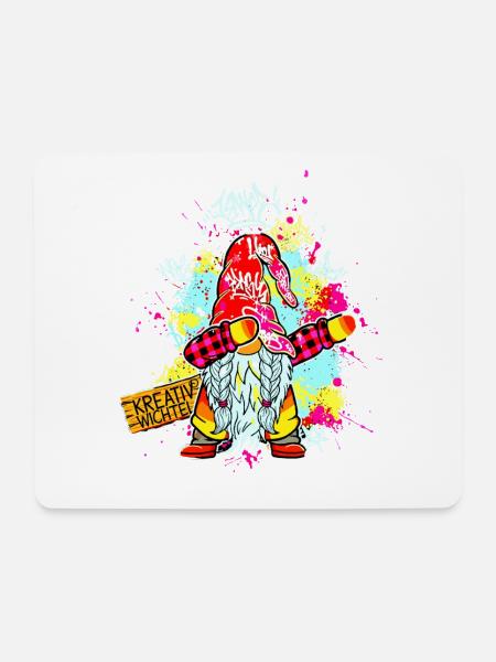 KREATIV WICHTEL Dab Graffiti Künstler XMas  - Mousepad (Querformat) - Weiß
