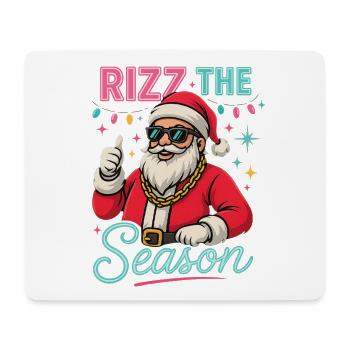 Rizz The Season Santa Claus Weihnachtsmann - Mousepad (Querformat) - Weiß - Vorne