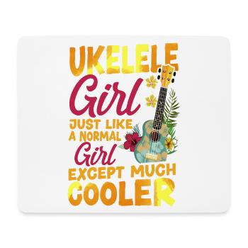 Hawaiian Ukulele Uke Girl Ukulele - Mousepad (Querformat) - Weiß - Vorne