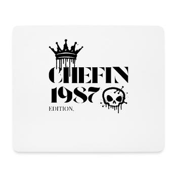 Édition Chefin 1987 Girl Power 38 ans - Tapis de souris (format paysage) - blanc - Devant