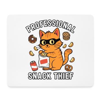 Professional Snack Thief Freche Lustige Katze - Mousepad (Querformat) - Weiß - Vorne