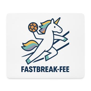 Einhorn Handball Fastbreak Fee, Konter Zauber - Mousepad (Querformat) - Weiß - Vorne