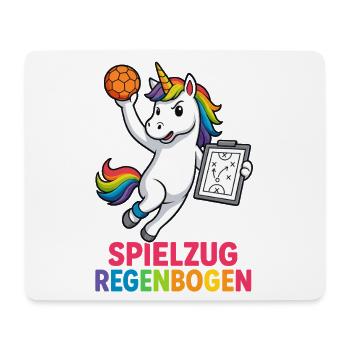 Unicorn Handball Coach, Turn Rainbow - Mouse Pad (horizontal) - white - Front