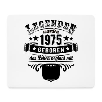 Legenden wurden 1975 geboren Geburtstag eintragen - Mousepad (Querformat) - Weiß - Vorne