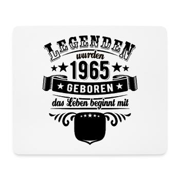 Legenden wurden 1965 geboren Geburtstag eintragen - Mousepad (Querformat) - Weiß - Vorne