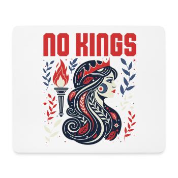 No Kings Bold Anti-Monarchy Liberty USA - Mousepad (Querformat) - Weiß - Vorne
