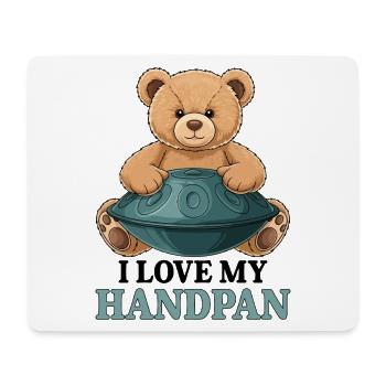 J’adore mon ours en peluche Handpan - Tapis de souris (format paysage) - blanc - Devant