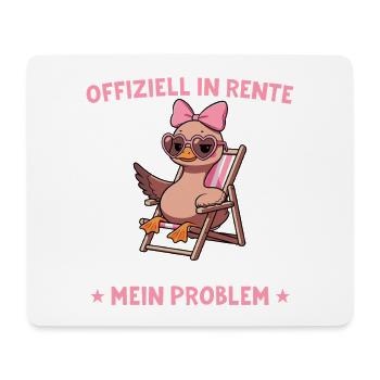 Pensioner Duck in Deckchair - Farewell Pension - Mouse Pad (horizontal) - white - Front