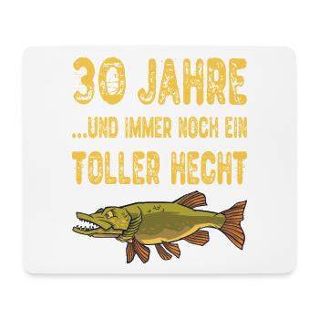 30 Jahre Toller Hecht Angeln Angler Geschenk - Mousepad (Querformat) - Weiß - Vorne