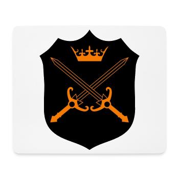 Emblème de la couronne des Épées Croix - Tapis de souris (format paysage) - blanc - Devant