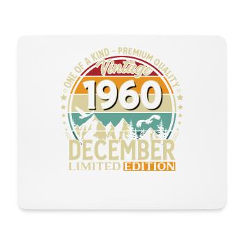 65e anniversaire Millésime décembre Années 1960 - Tapis de souris (format paysage) - blanc - Devant