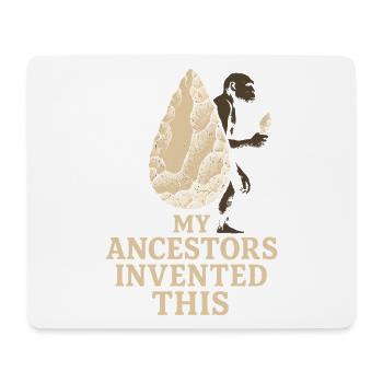 Prehistoric stone tools of Homo - Mouse Pad (horizontal) - white - Front