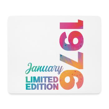 Anniversaire Janvier 1976 Né en Janvier Cadeau - Tapis de souris (format paysage) - blanc - Devant