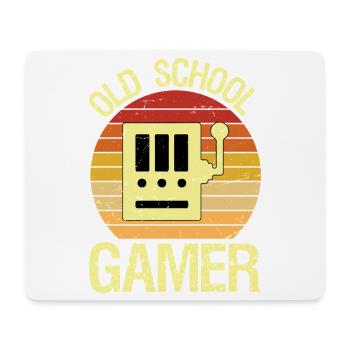Old School Gamer Love Vintage 80s 90s Arcade - Mouse Pad (horizontal) - white - Front