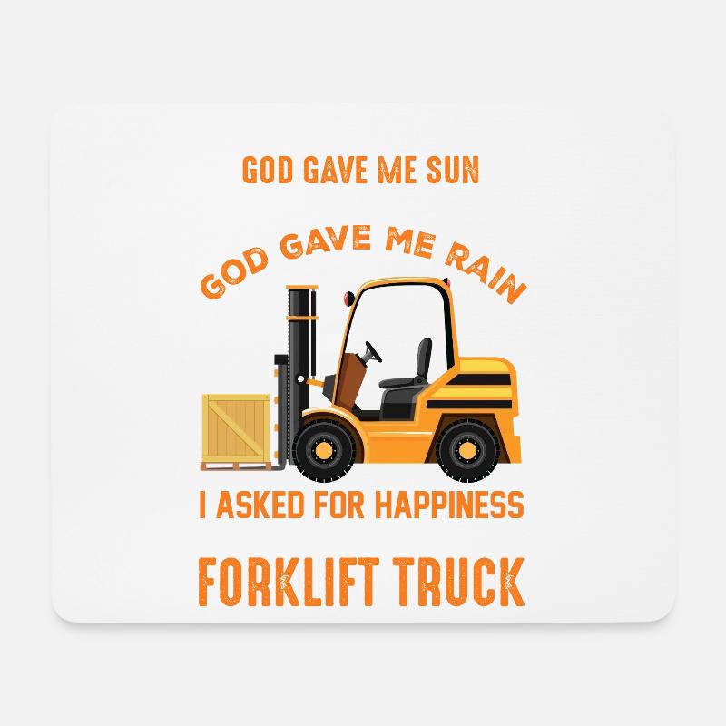 Gabelstapler Staplerfahrer - Mousepad (Querformat) - Weiß