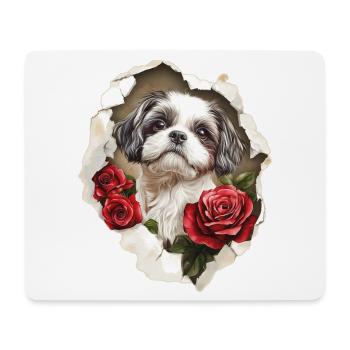 Shih Tzu Vintage - Mousepad (Querformat) - Weiß - Vorne