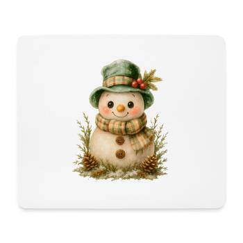 Winterfreund Schneemann - Mousepad (Querformat) - Weiß - Vorne