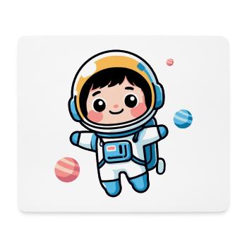 Petit Astronaute - Tapis de souris (format paysage) - blanc - Devant