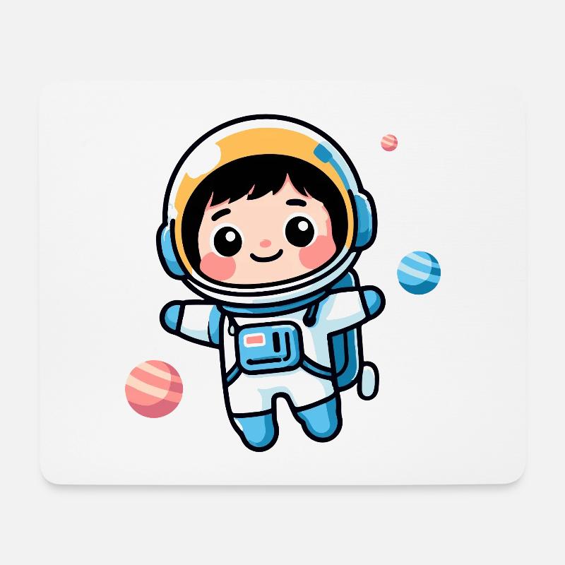 Kleiner Astronaut - Mousepad (Querformat) - Weiß