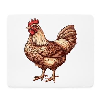 Vibrant Chicken Illustration - Mouse Pad (horizontal) - white - Front
