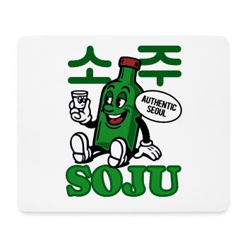 Soju Cartoon Bottle | Korean liquor - Mouse Pad (horizontal) - white - Front