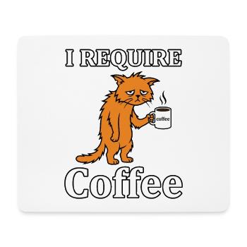 J’ai besoin d’un café en disant drôle de chat fatigué - Tapis de souris (format paysage) - blanc - Devant