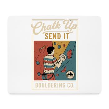 Chalk Up Send It Bouldering Co Klettern - Mousepad (Querformat) - Weiß - Vorne