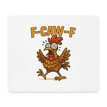 F-Caw-F Cartoon Hähnchen fcawf Hühner  - Mousepad (Querformat) - Weiß - Vorne