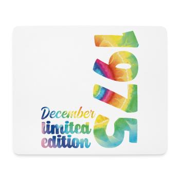 Anniversaire Décembre 1975 Cadeau Tie And Dye Tee - Tapis de souris (format paysage) - blanc - Devant