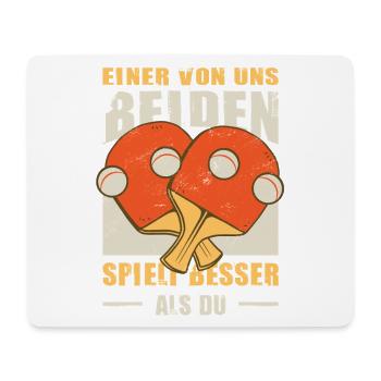 Tischtennis Outfits Tischtennisspieler Geschenke  - Mousepad (Querformat) - Weiß - Vorne