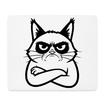 Cat Line Art Cartoon Illustration - Mouse Pad (horizontal) - white - Front