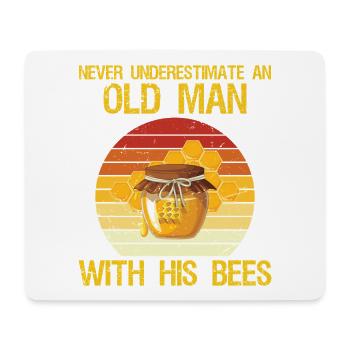 Apiary Bee Keeper An Old Man With His Bees Beek - Mousepad (Querformat) - Weiß - Vorne