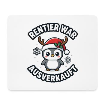 Winter penguin reindeer was the motif - Mouse Pad (horizontal) - white - Front